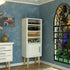 iLAND Dollhouse Furniture 1/12 Scale Dining-Room, Wooden Miniature Table Chair & Cabinet (8pcs)
