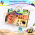 1-3, Montessori Wooden Busy Board with Steering Wheel & Driving Toys - Sensory Activity Boards for Toddlers Car Themed