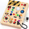 Busy Board with LED Light Switches, Montessori Toys for 1 2 3