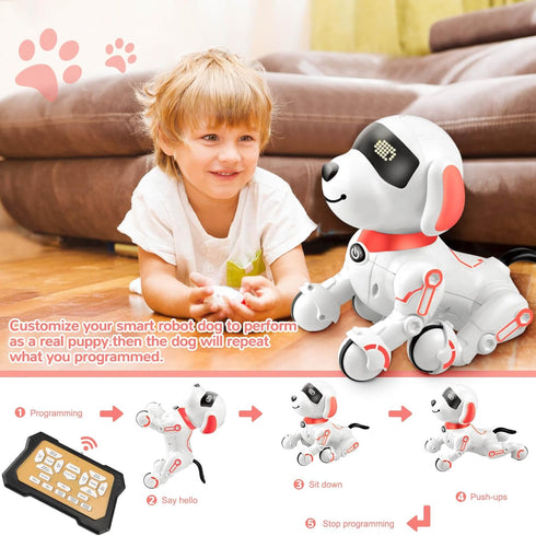 8 9 10 11 12, 8-12, 5 6 7 8 9 10 11 12 Robot Dog Toys for Kids Remote Control Dogs, Robot Dog for Kids Pet Robotic