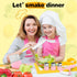 Set 2-10 Suhctuptx Kids Knife for Real Cooking, Kids Kitchen Knives with Cutting Board Crinkle Cutters Cleaning Tools
