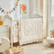 Tufted Ruffle Crib Bedding Set 3 Pieces Baby Boho Quilted Comforter with