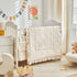 Tufted Ruffle Crib Bedding Set 3 Pieces Baby Boho Quilted Comforter with