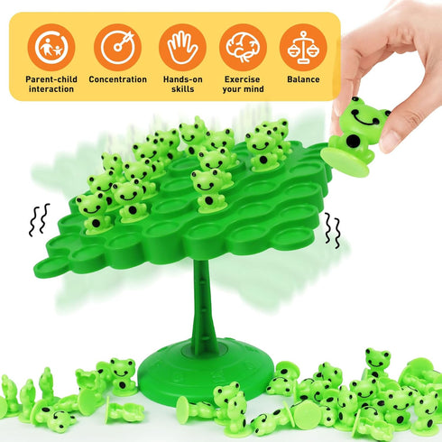 Frog Balance Game Toys - Two-Player Parent-Child Interactive Family Tabletop Puzzle Game for Kids