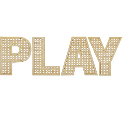 GlikCeil Playroom Decor Rattan Letters Set 12 x 15 Boho Wall Signs for