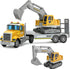DOWELLIN Transports Trucks Kids Toys, 22" Large Semi Truck Toy Carrier and Excavator