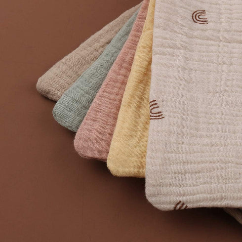 MGBISYI 5 4 Sets Baby Muslin Burp Cloths, Pieces Layer Cotton Baby Wash Cloth, Washcloths Baby Burping Cloth Newborn