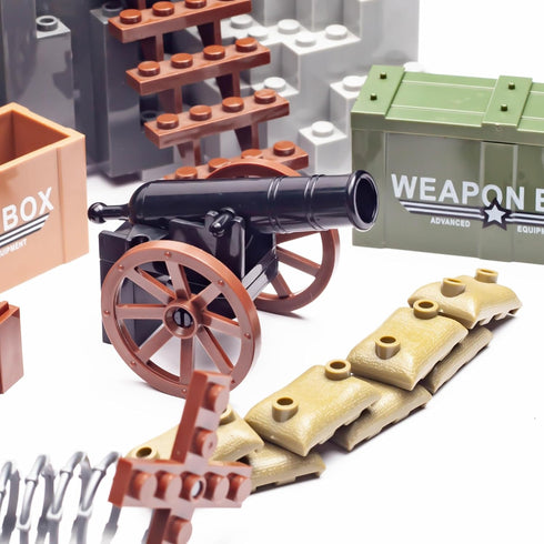 2, Pack Set 3 Medieval Warfare Cannon Weapons Military, Toy Soldiers Figures, Toy Minifigure Compatible with Major