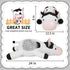 24" 4.2lb FLORVIV Weighted Cow Stuffed Animals Weighted Plush Toy Cute Cow Hugging Dolls Plushies Pillows for Boys