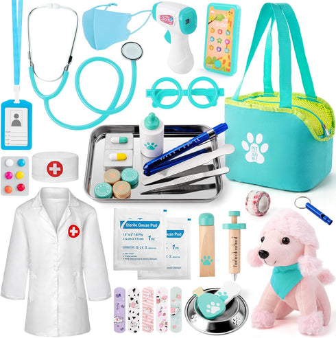 Sundaymot Doctor Kit for Kids, 37PC Pretend Play Doctor Toys, Doctor Kit