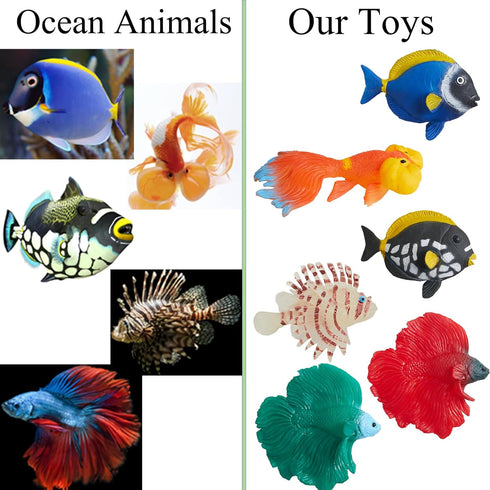 16 Pack Mold Free Bath Toys for Kids, Color Changing Sea Animals, Squishy Mini Sea Creatures for Bathtub and Pool Fun