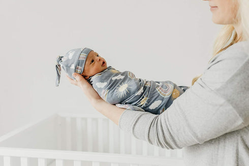Copper Pearl Large Knit Baby Swaddle Blanket - Hope Design