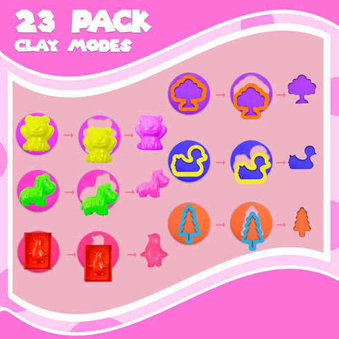 Set, 38 Sets 4-8, Playdough Tools Pcs Play Dough for Kids Ages Creative Play Dough Accessories with Clay Cutters