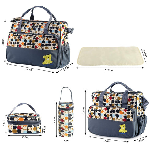 Tote,5Pcs Mommy iMounTEK Diaper Bags baby diaper Convertible Baby Bags with Changing Pad & Insulated Pockets for Mom