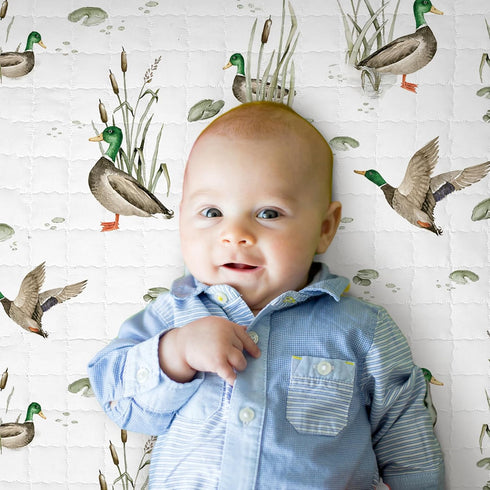 43 43 Inch Tummy Funtery x Mallard Duck Baby Playmat Portable Crawling Washable Foldable Time Non Slip Baby Floor Large