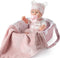 eDollable 12 Inches Baby Doll Toys Set with Accessories, Includes Doll Carrier Bassinet