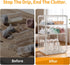 RivuletCore 3-Tier Countertop, Closet Baby Bottle Organizer, Clear Acrylic Stackable Storage Bins Transparent Plastic