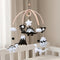 Dinosaur Crib Mobile High-Contrast Black & White Nursery Decor for Newborn Baby