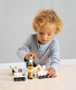 Tender Leaf Toys - Space Voyager Set, 7 Piece Solid Wood Space Vehicle Set with Moving Parts for Imaginative Play, Age