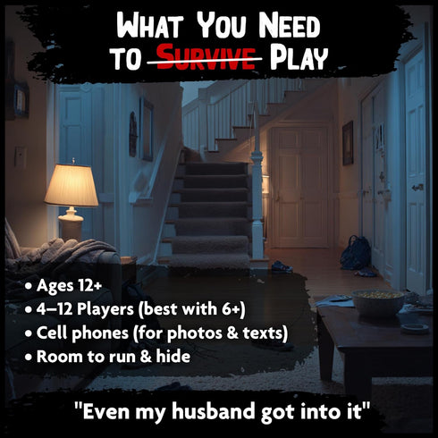 12+, 4-12 Let's Split Up - an Outrageous Horror Spoof Game | Ages Players | Halloween Games for Teens | Horror Board