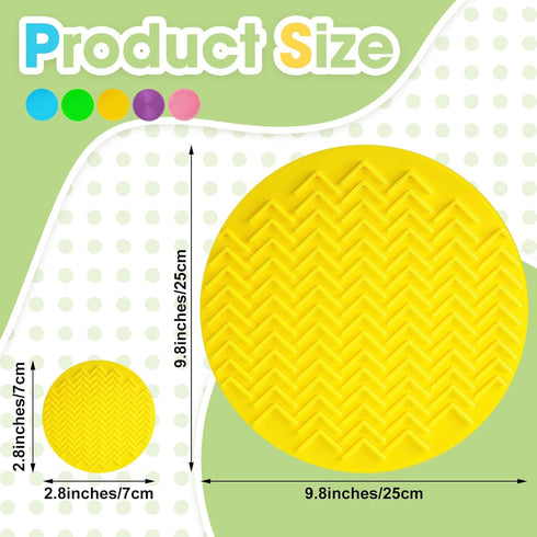 10 Lenwen Pcs Sensory Mat Discs Sensory Stepping Circles Pads Textured Tactile Toys Stimulation for Calming Play