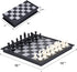 AMEROUS 10 Inches Magnetic Travel Chess Set with Folding Board, 2 Extra Queens, Storage Bag, Instructions for Kids and