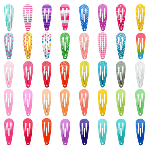 Toddler Hair Clips, Funtopia 80 Pcs Cute Mini Snap Hair Clips for Baby Girls, Colorful Barrettes
