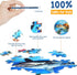 Underwater World Floor Puzzle for Kids Ages 4-8, 70 Pcs Large Round Jigsaw, Educational Toys with Gift Box