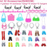 BJDBUS 42 pcs Doll Clothes and Accessories, 10 pcs Fashion Mini Dresses and 32 pcs Shoes, Glasses, Handbag for 11.5