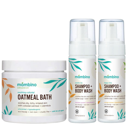 Mambino Organics Baby & Kids Bath Care Set, Baby Shampoo and Body