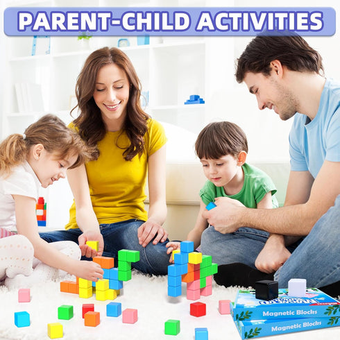 3+ 3-5 4-8 Apluses Magnetic Blocks, Magnet Building Toys for Toddlers, Preschool Sensory Autism STEM Toys for Year Old