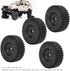 RC Tire, 4pcs Professional Plastic Rubber Tire Upgrade Parts Compatible with WPL C54 RC Car