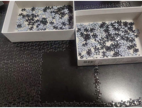 Mini Jigsaw Puzzles 1000 Pieces, Difficult Black Micro Puzzle for Adults, Size 42.5 x 30 cm