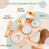 Set WINGYZ Kids Drum for Toddlers, All-in-One Montessori Musical Instruments - Wooden Music Toys for Baby, Neutral