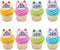 Terasilian 24Pcs Cat Theme Cupcake Toppers Cartoon Cat Dollhouse Party Decorations Cartoon Cupcake