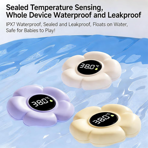 MONSHMU Floating Bath Thermometers Cartoon Flower Water Meter Safe Thermometers