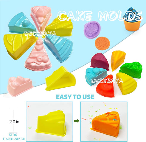 Dough Tools Play for Kids, Toy Accessories Set with Stamps, Cutter, Scissor, Roller, Molds for Age 2-8