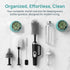 5-in-1 Long Handle Electric Water Bottle Brush, Straw Cleaner Brushes with Removable Brush Head, Water Bottle Brush