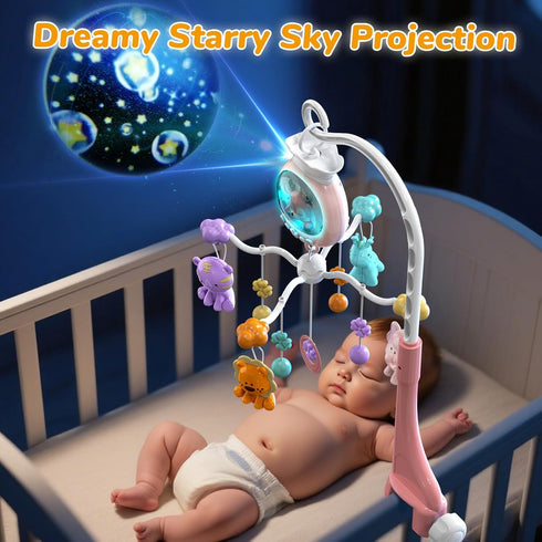 Generic Pack Crib Mobile with Music and Lights, Baby Mobiles for Cribs, Nursery Mobile Arm Hanging Toys for Bassinets