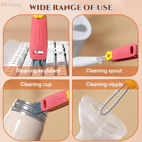 Shrunqi 3 1 3 1 3 in Cup Lid Cleaning Brush, in Multifunctional Cleaning Brush Portable Cup Lid Cleaner for Bottle Gap
