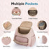 mommore Backpack, Small-17L) Diaper Bag Stylish Travel Baby Bag with Insulated Pockets, Changing Pad and Stroller