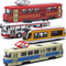 OTONOPI Toy Train Set - Subway Bullet Train High Speed Locomotive Engine Die Cast Model Car for Kids, Pack of 4