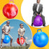 Lewtemi 3 Pcs 29 Inch Bouncing Ball with Handle - Outdoors Hopper Ball, Exercise Ball and Air Pump