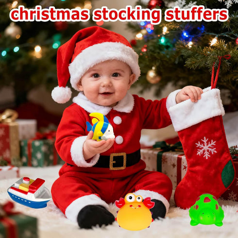 1-3 1 2 3 6-12 Bath Toys for Kids Ages - Christmas Stocking Stuffers - Birthday Gifts for Year Old Boys Girls Mold Free