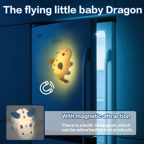 Cute Silicone Night Light for Kids - Touch Control LED Nursery Lamp for Baby Toddler Bedroom, Portable Battery Powered