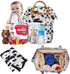 MCWTH Backpack Set Cow Print Diaper Bag for Baby Girls Mom, Large Capacity Multi-Function Nappy Bags Organizer