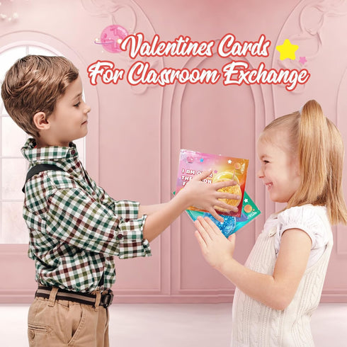 24Pack SpringFlower Valentine's Day Cards for Kids with Stretchy Stress Balls for School Classroom Exchange