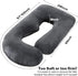 Elover 57" U-Shaped Full Body Pregnancy Pillow for Sleeping Maternity Pillow with Removable Cover, Support for Back