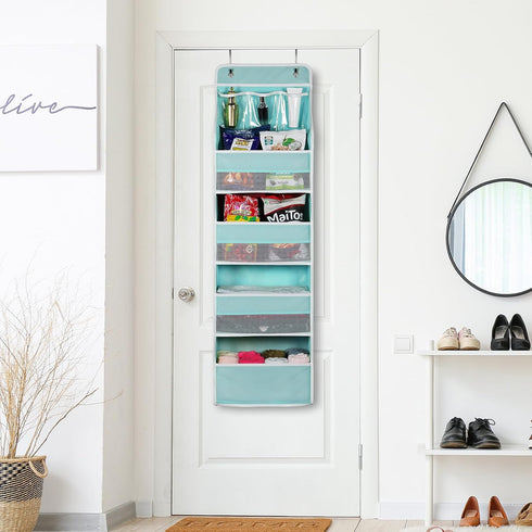 Univivi Door Hanging Organizer, Nursery Storage with 4 Large and 3 Small PVC Pockets