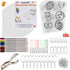 SWAKER 166 Pcs Shrinky Plastic Sheets Keychain Kit Includes 18 Pcs Shrink